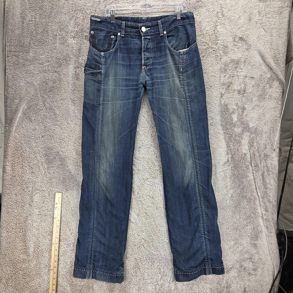 Vintage Levis Engineered Jeans Mens Blue Twisted Redwire Button Fly Fits 34x36